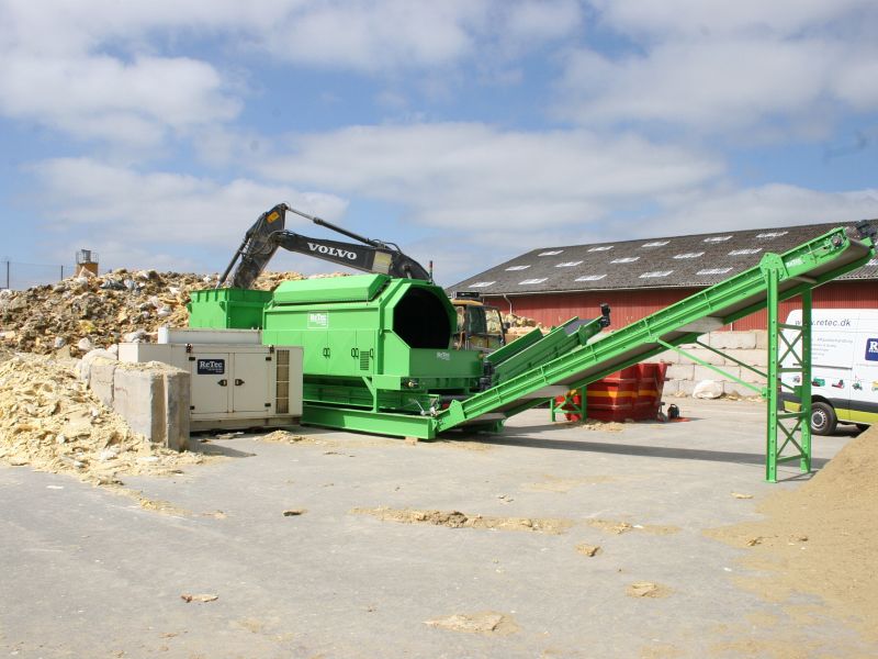 Mineralull - separation av föroreningar