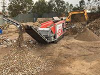 mobil skivsikt byggavfall och rivningsavfall